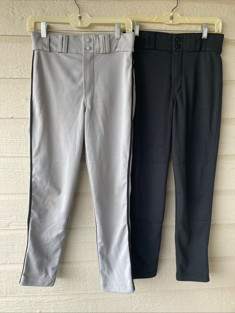 Lot Of 2 Champro  Boys Baseball Pants Youth Size Large Gray Black
